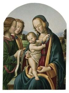 Madonna And Child With Two Angels by Giovan Maria di Bartolomeo Bacci di Belforte