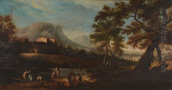 Fishermen In A Landscape - view 1