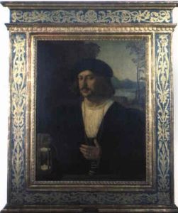 Retrato De Hombre Con Reloj De Arena
