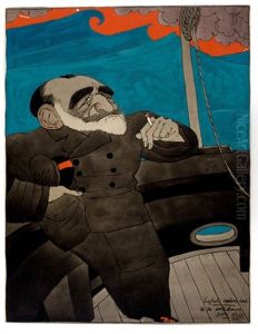Joseph Conrad, Judge Magazine Illustration, June by Ralph Barton