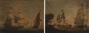 The "stoney Smith" In Two Positions Off A Boat Building Yard by W. Barton