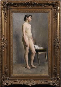 Standing Female Nude by Vojtech Bartonek