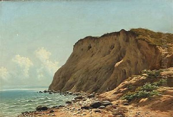 Coastal Scene With Cliffs, Presumably At Mons Klint, Denmark - view 1