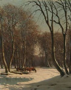 Wintry Landscape by Carl Frederik Bartsch