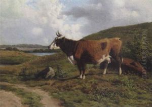 Landskab Med Koer by Carl Frederik Bartsch