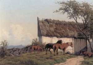 Heste Vad En Strataekt Lade by Carl Frederik Bartsch
