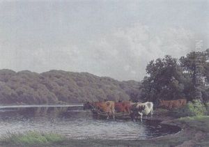 Koer Ved Et Vandingssted Koer Ved Et Vandingssted