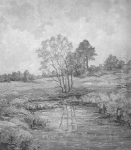 Bachlandschaft Mit Baumen by Frans von Bartsch