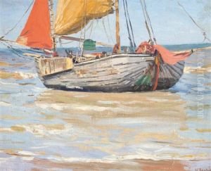 Tjalk (wattensegler) by Wilhelm Bartsch