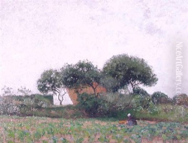 Bauerin Auf Einem Feld In Worpswede - view 1