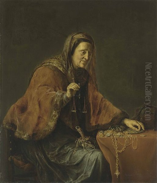 An Old Woman Weighing Gold, Or Allegory Of Avarice - view 1