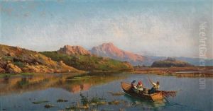 View Of The Lago Del Fucino, Abruzzo