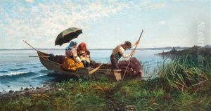 In De Vissersbootje / Traghetto Sul Lago by Pietro Barucci