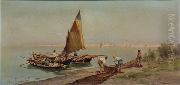 Fischerboote Vor Venedig - view 1