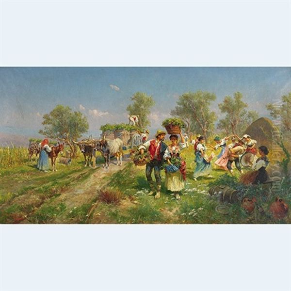 Il Raccolta Dell'uva, Scena Della Campagna Romana - view 1