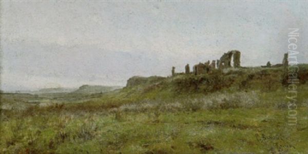 Paesaggio Della Campagnia Romana Con Antichi Ruderi - view 1
