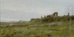 Paesaggio Della Campagnia Romana Con Antichi Ruderi by Pietro Barucci