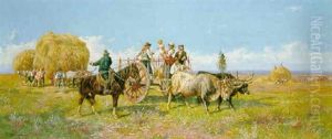 The Hay Harvest by Pietro Barucci