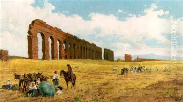 Harvesters On The Roman Campagna - view 1