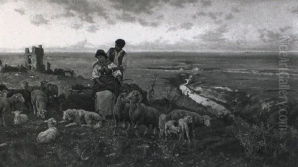 Sheep Herders, Campagna Plains - view 1