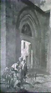 Peddlers At Rest By The City Gate by Pietro Barucci