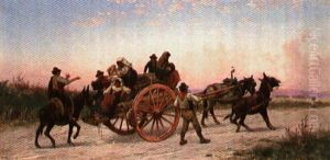 Travelling To Market In The Roman Campagna