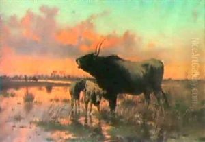 Wasserbuffel Und Kalber