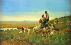 Pascolo Nella Campagna Romana by Pietro Barucci