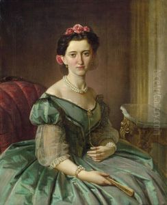 Bildnis Der Olga Charlotte Marie Grafin Zu Solms-tecklenburg by Eduard Robert Bary