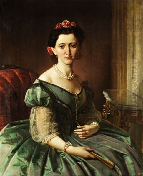 Dreiviertelbildnis Der Olga Charlotte Maria Grafin Zu Somls Und Tecklenburg Zu Sachsenfeld - view 1