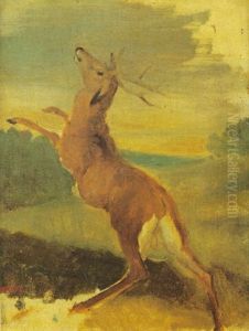 Cerf Dresse by Antoine-louis Barye