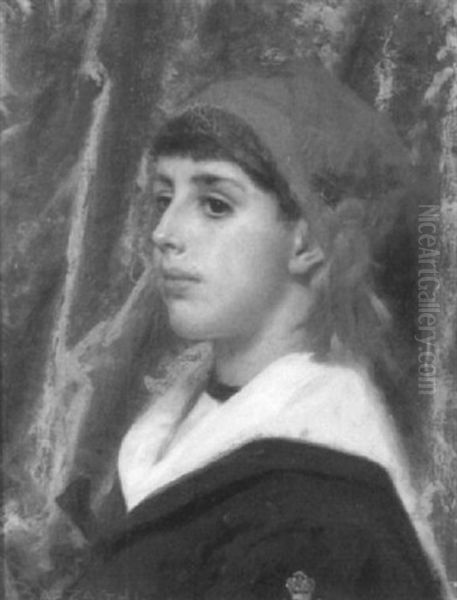 Girl With A Red Scarf - view 1