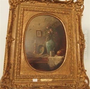 Nature Morte Au Vase Bleu