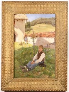 Young Boy Mourning by Gyula Basch