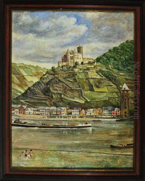 St. Goarshausen Am Rhein Mit Blick Auf Die Burg Katz - view 1