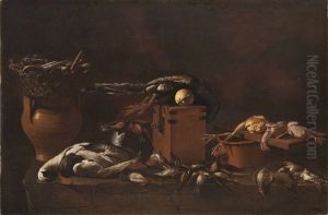 Natura Morta Di Pollame E Dolciumi