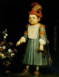 Ritratto Di Bambina Con Vaso Di Fiori by Evaristo Baschenis
