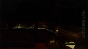 Musical Instruments And Scores On A Draped Table by Evaristo Baschenis