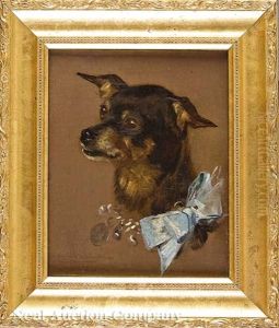Portrait Of A Terrier by Marcel Baschet