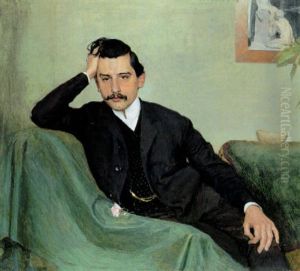 Herrenbildnis (dr. R. Hofstatter) by Emanuel Baschny