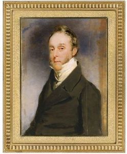 George Hay Dawkins Pennant, In Brown Coat, White Waistcoat And High Collared White Shirt