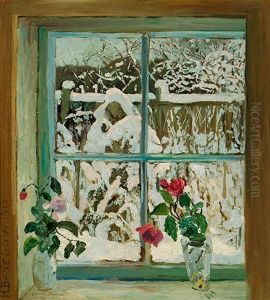 Winter Vor Dem Fenster by Heinrich Basedow