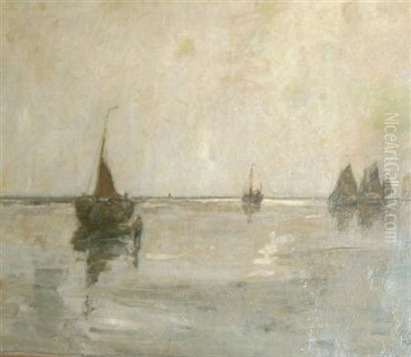 Ships In A Bay, Antwerp - view 1