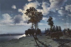 Moonlit River Bank by Gevorg Bashinjaghyan