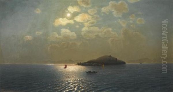 Lake Sevan In Moonlight - view 1