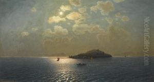 Lake Sevan In Moonlight