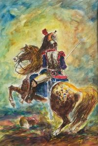Cuirassier De La Garde Imperiale by Giovan Battista Francesco Basile