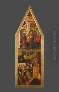 Lateral Wing From An Altarpiece With Episodes From The Life Of Saint Peter by Ferrer Bassa