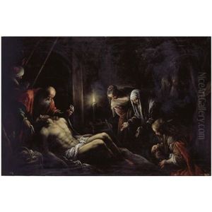 The Lamentation Over The Dead Christ by Francesco Bassano the Younger