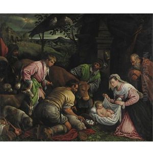 Adorazione Dei Pastori by Francesco Bassano the Younger